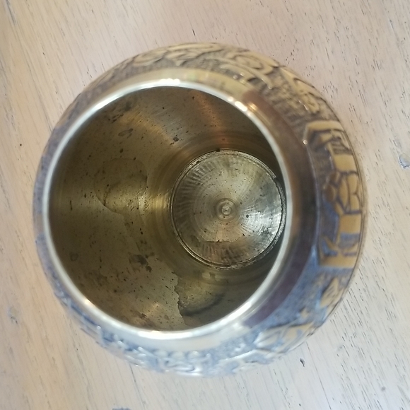 Antique Wedding Set Brass Ashtray & Cigarette Holder - Picture 13 of 16